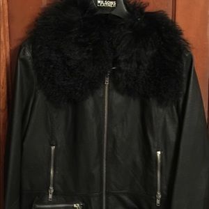 Wilson Black Leather Coat